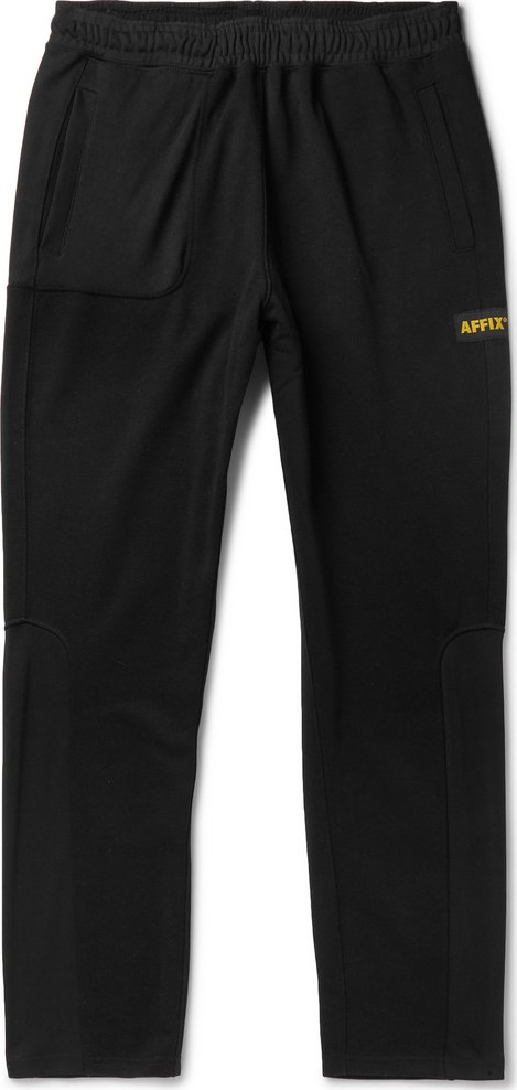Affix Tapered Logo-Appliquéd Fleece-Back Tech-Jersey Sweatpants