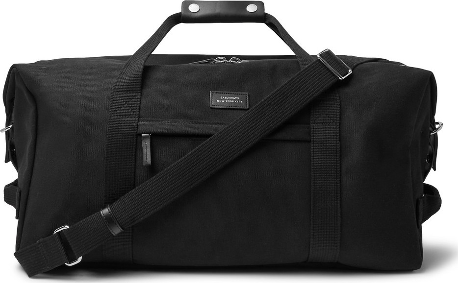 SATURDAYS NYC Norfolk Leather-Trimmed Cotton-Canvas Holdall