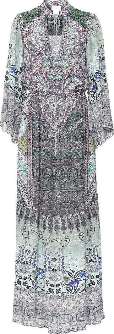 Camilla Embellished silk dress