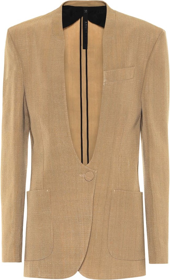 Petar Petrov Jaclyn silk-blend collarless blazer
