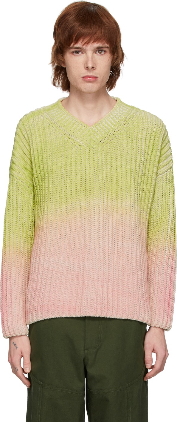 Jacquemus Green & Pink 'Le Pull Soleil' Sweater