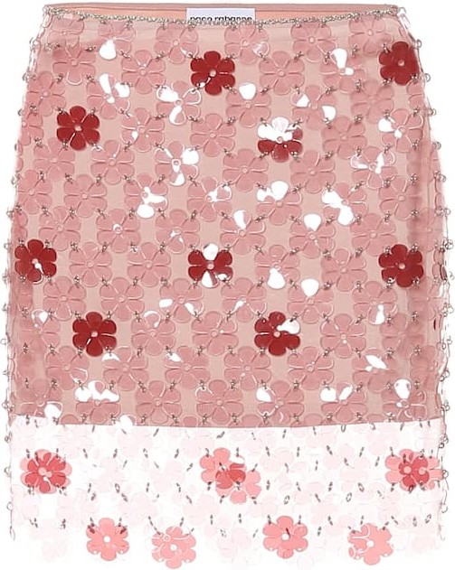 Paco Rabanne Exclusive to Mytheresa – Floral paillette miniskirt