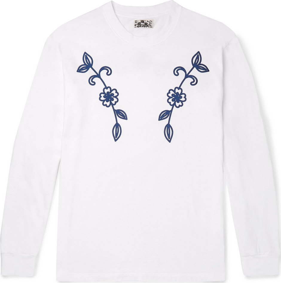 Blue Blue Japan Printed Cotton-Jersey T-Shirt