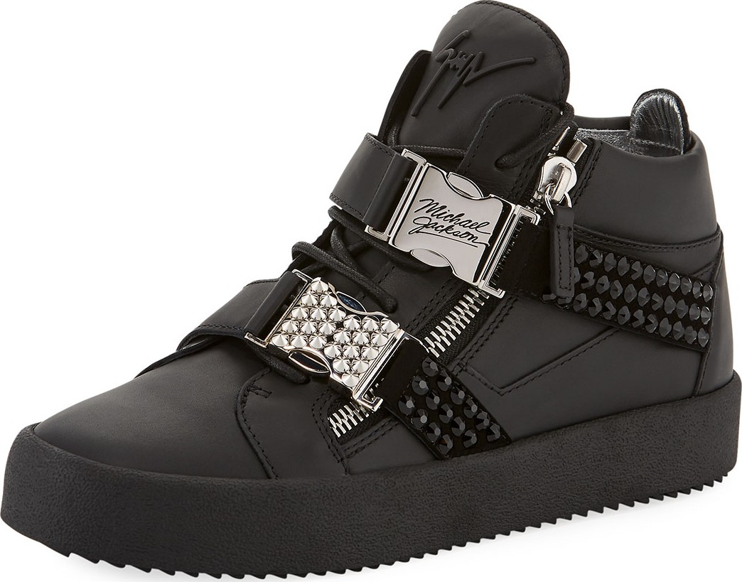 Giuseppe Zanotti Men's Limited Edition Tribute to Michael Jackson High-Top Sneakers