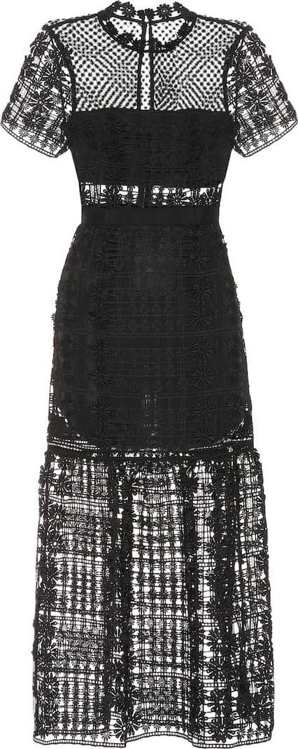 Self Portrait Lace midi dress