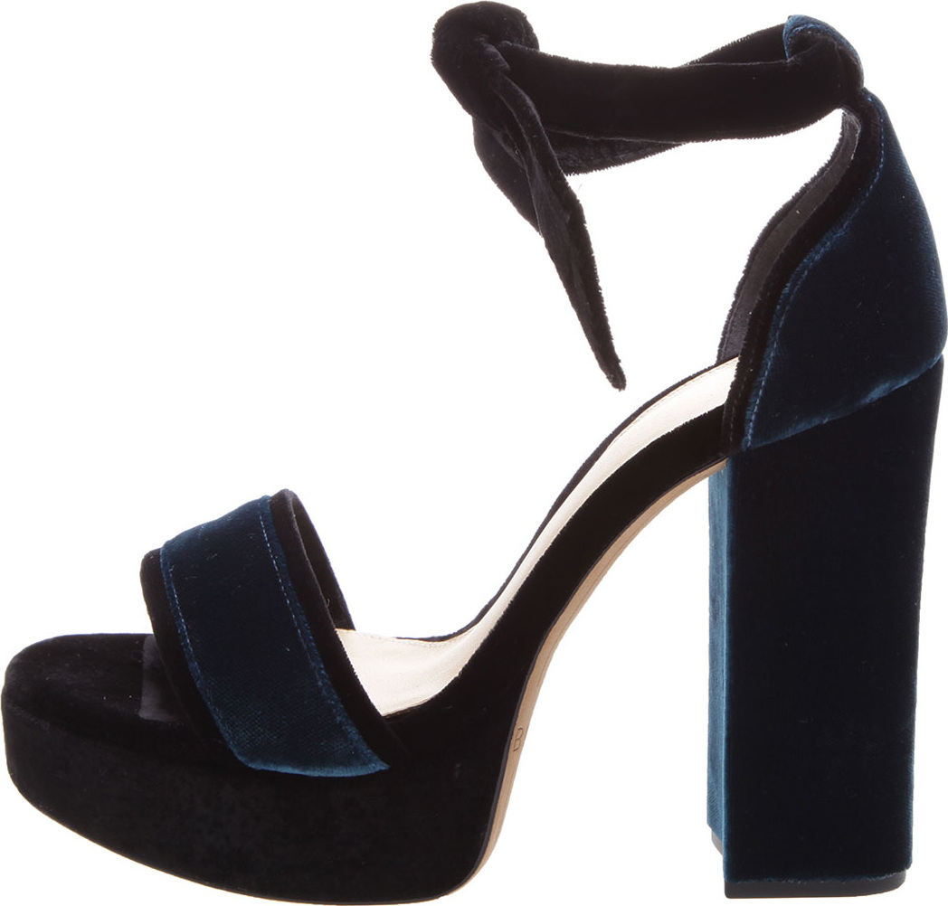Alexandre Birman Celine Velvet Platform 120mm Sandals