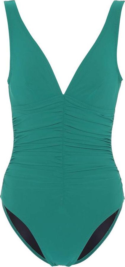 Karla Colletto Ruched V-neck swimsuit
