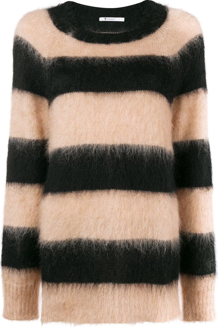 T By Alexander Wang striped mohair pullover