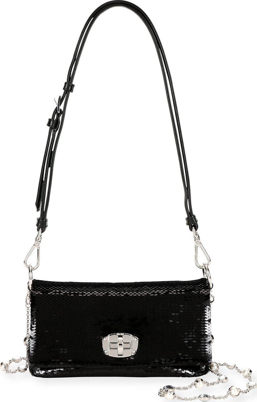 Miu Miu Paillettes Leather Small Crossbody Bag