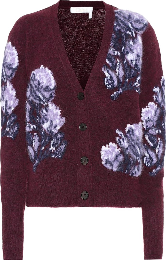 Chloe Wool and alpaca blend cardigan