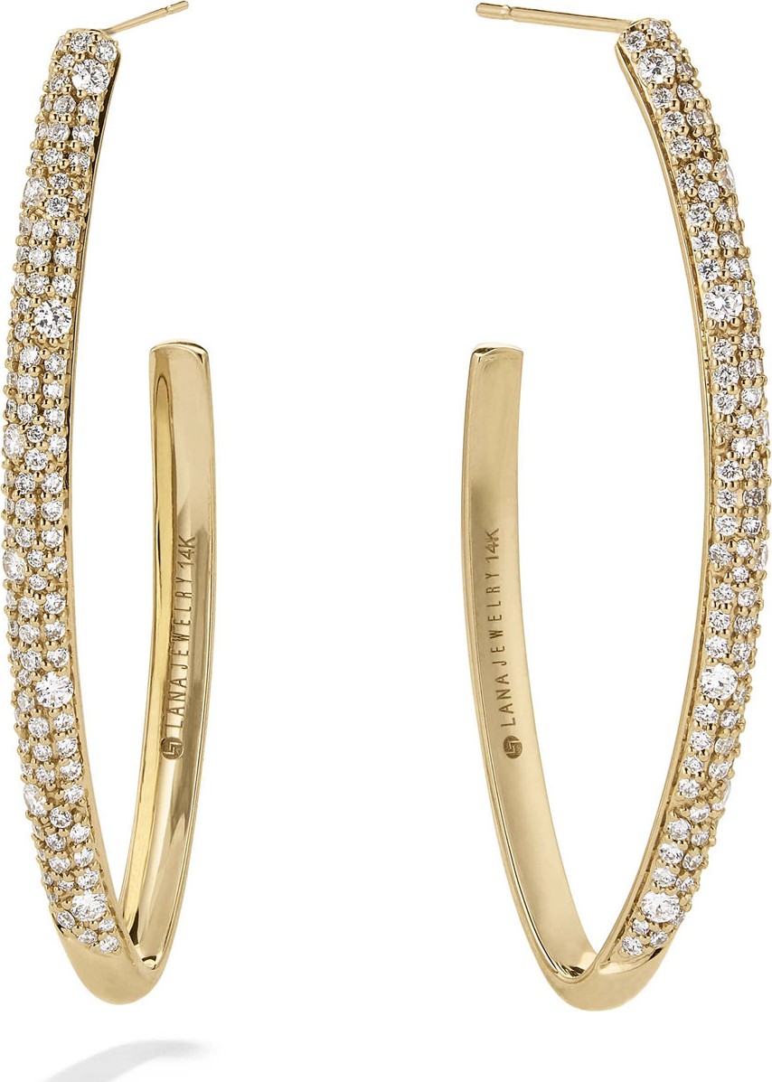 Lana 14k Gold Blake Diamond Cluster Hoop Earrings