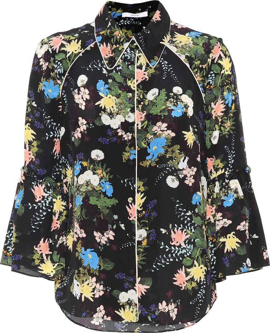 Erdem Aran floral-printed silk blouse