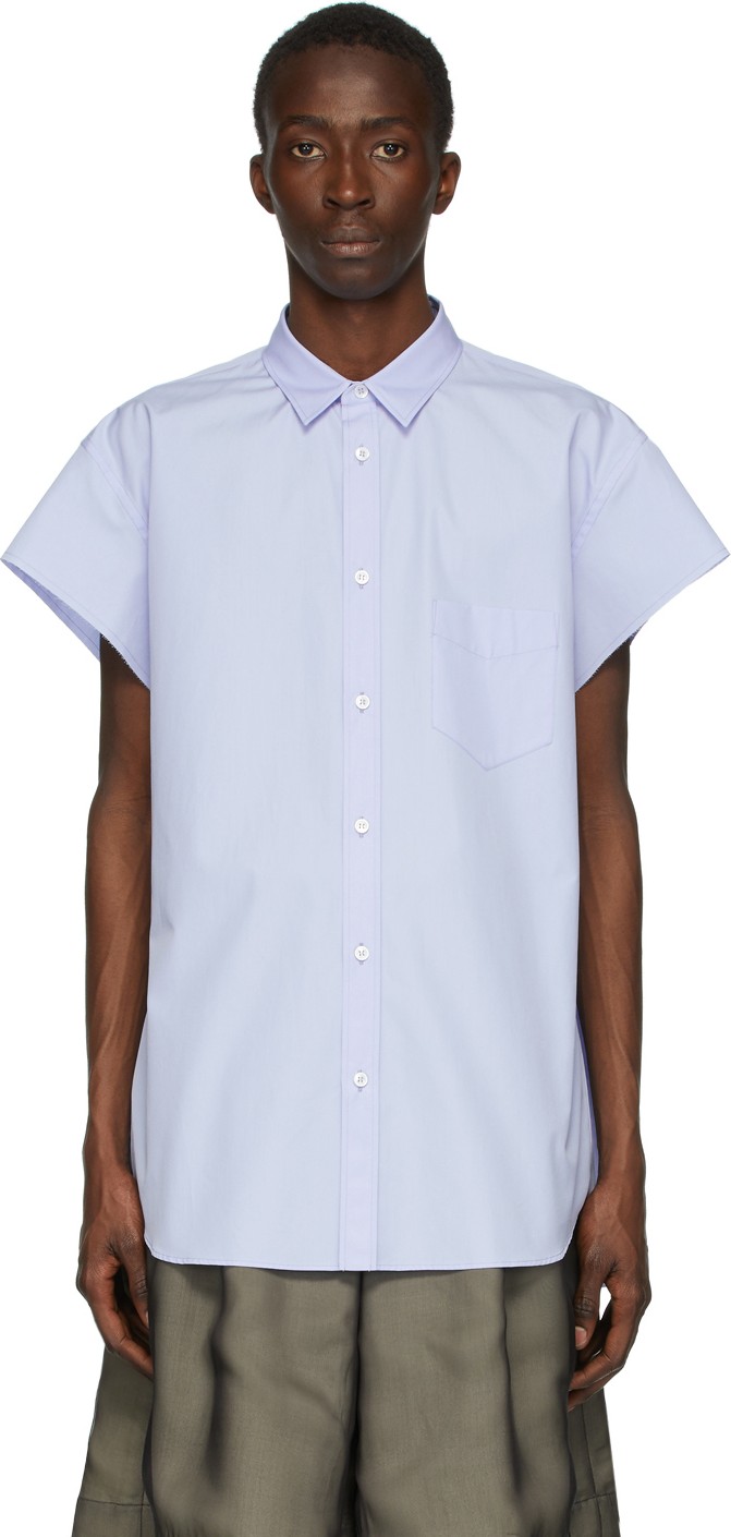 Maison Margiela Blue Ripped Sleeves Shirt Maison Margiela Blue Ripped Sleeves Shirt