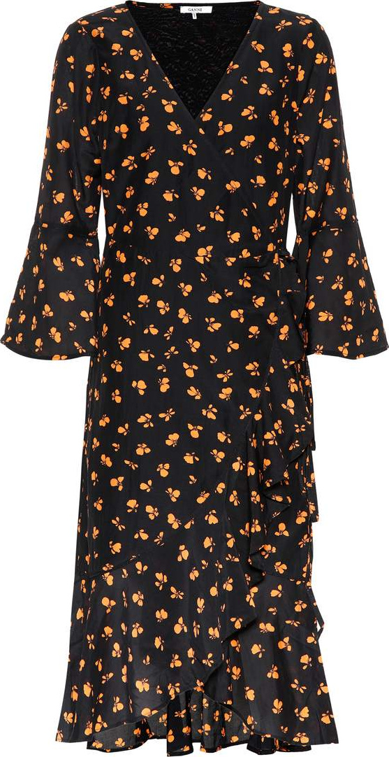 Ganni Beacon cotton and silk dress