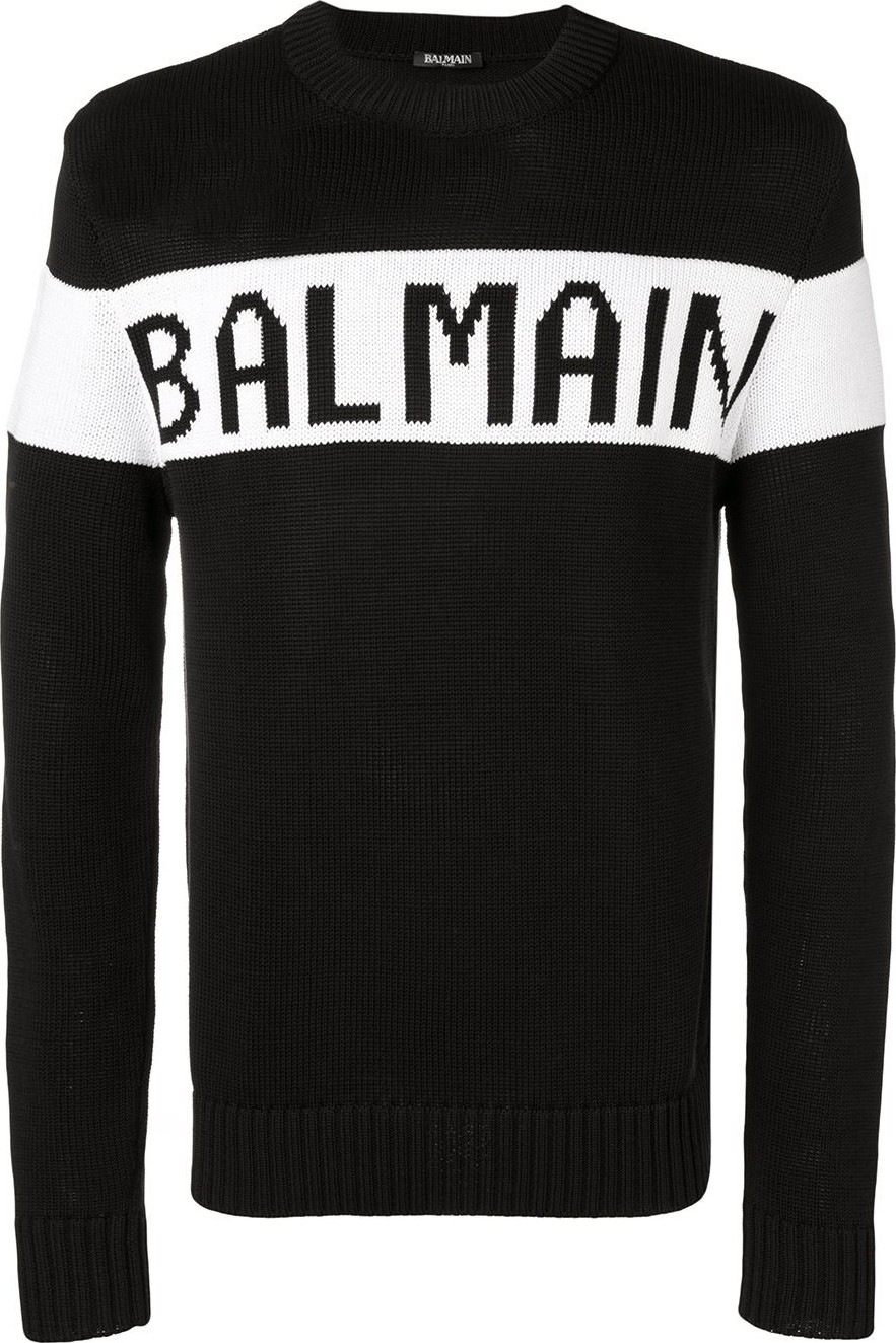 Balmain intarsia-knit jumper