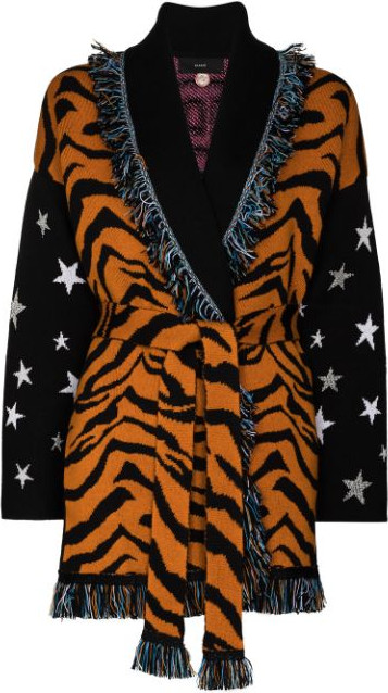 Alanui - Dual-pattern knit cardigan