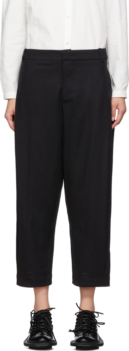 Toogood Black Wool 'The Artist' Trousers