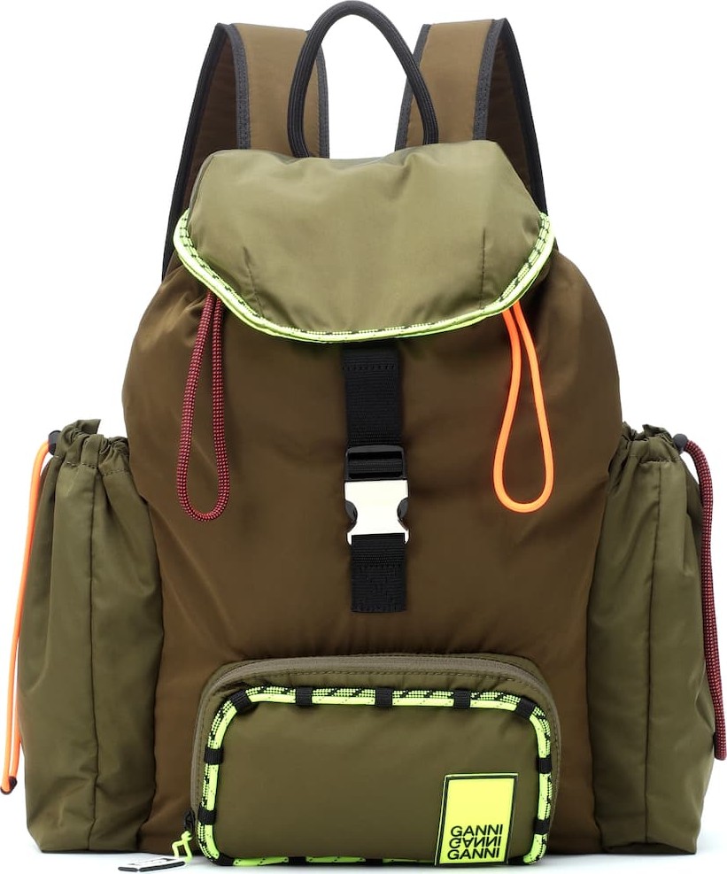 Ganni Tech fabric backpack