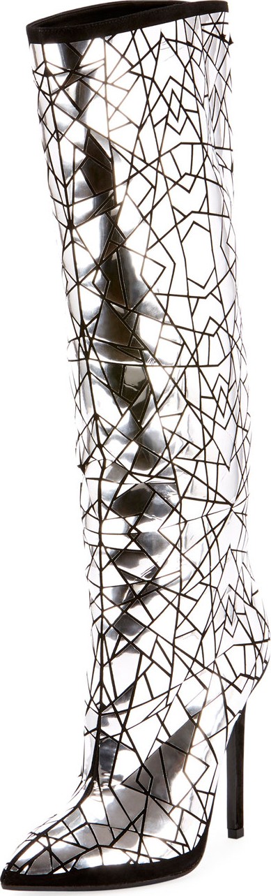 Balmain Joris Mirror Over-The-Knee Boots