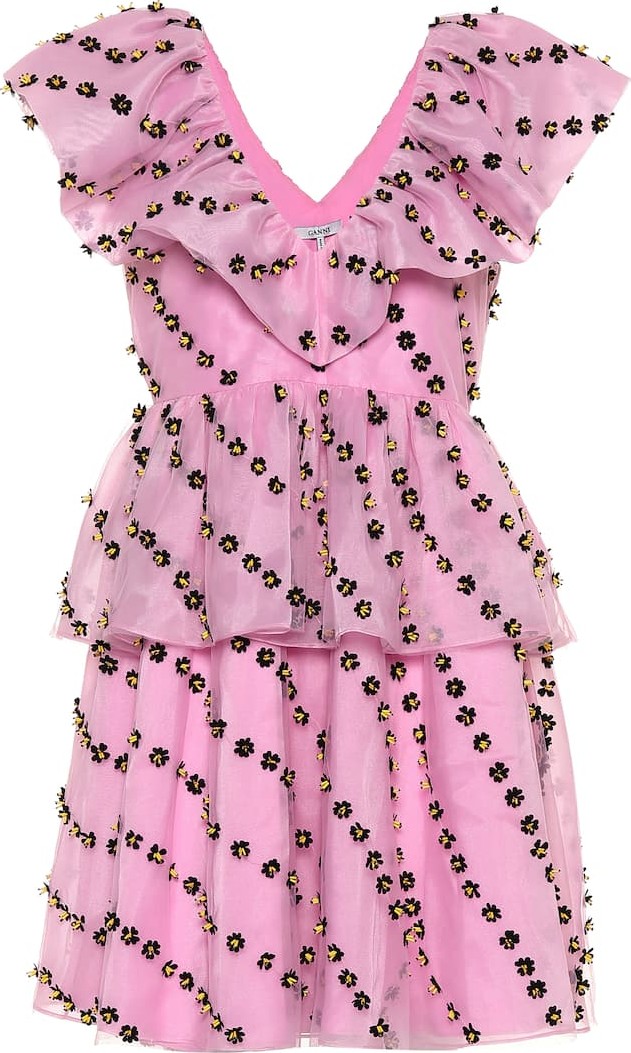 Ganni Exclusive to Mytheresa – floral-embellished dress