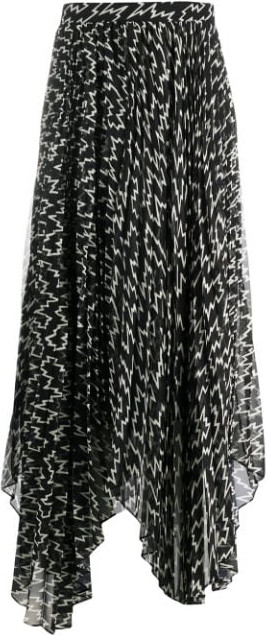 Isabel Marant - Silk lightning-print skirt