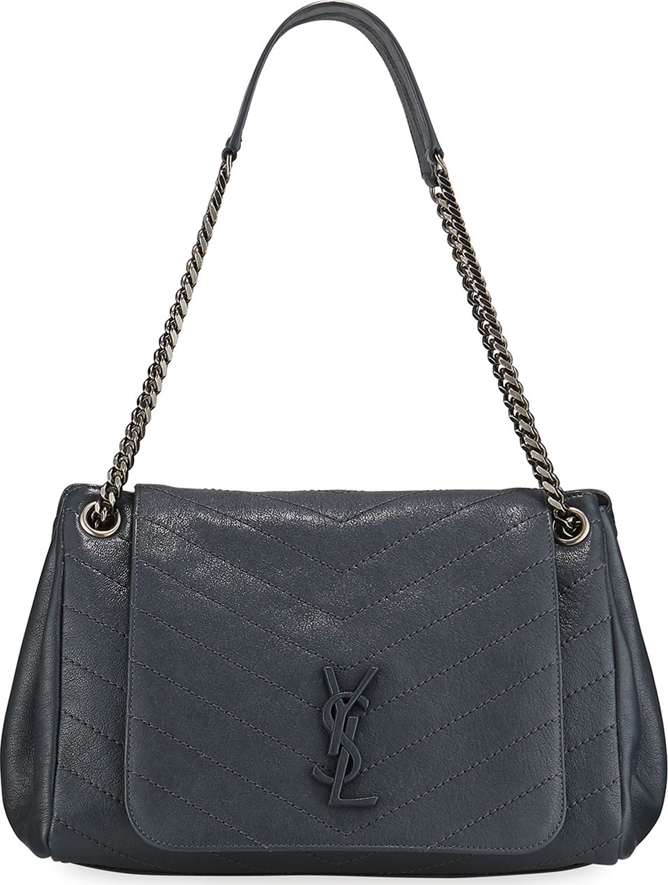 Saint Laurent Nolita Medium Monogram YSL Double-Chain Shoulder Bag