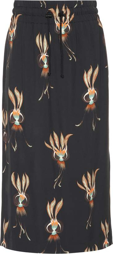 Dries Van Noten Exclusive to mytheresa.com – printed crêpe skirt