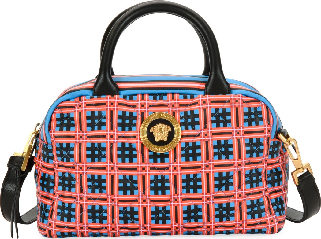 Versace Icon Quilted Clash Satchel Bag