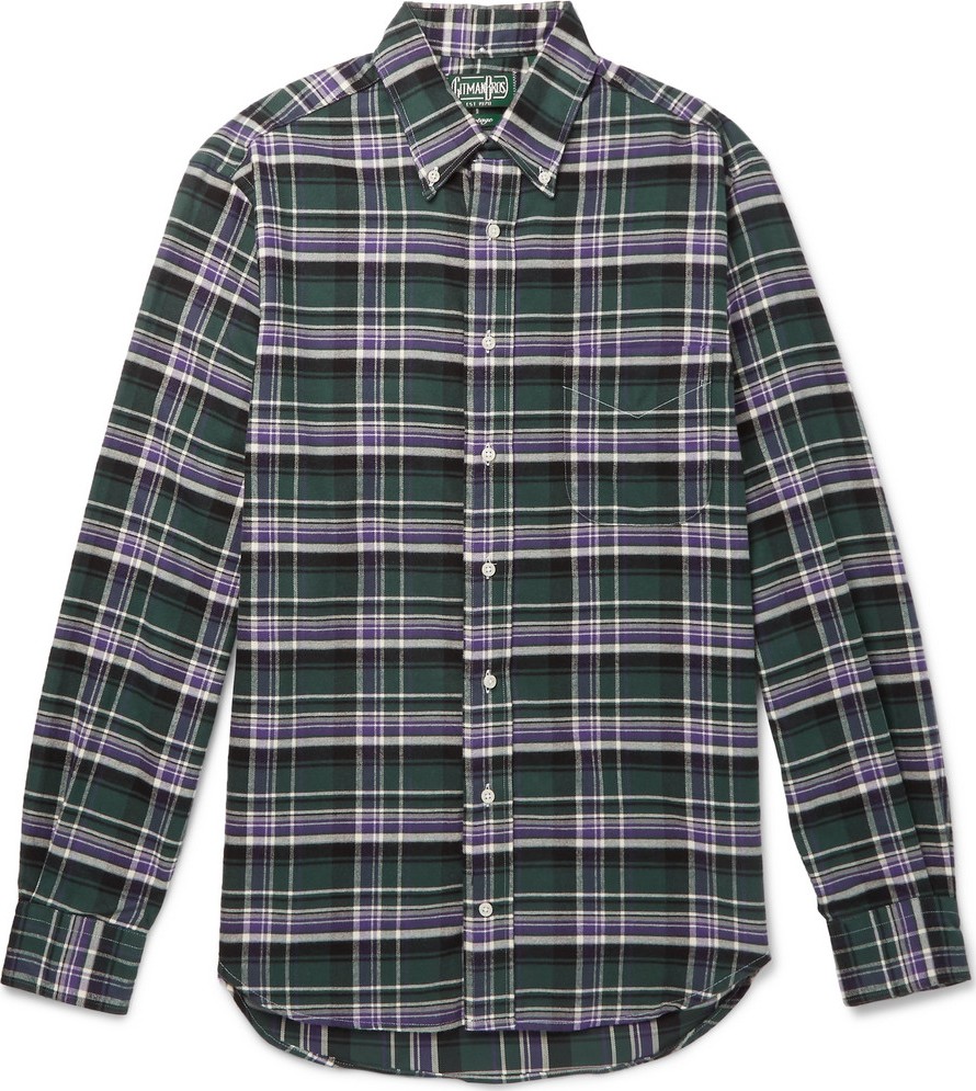 Gitman Vintage Slim-Fit Button-Down Collar Checked Brushed Cotton-Flannel Shirt