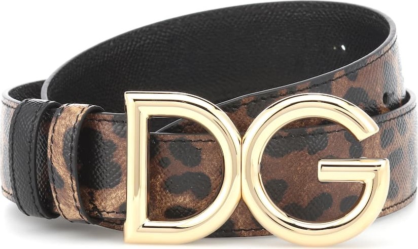Dolce & Gabbana Leopard leather belt