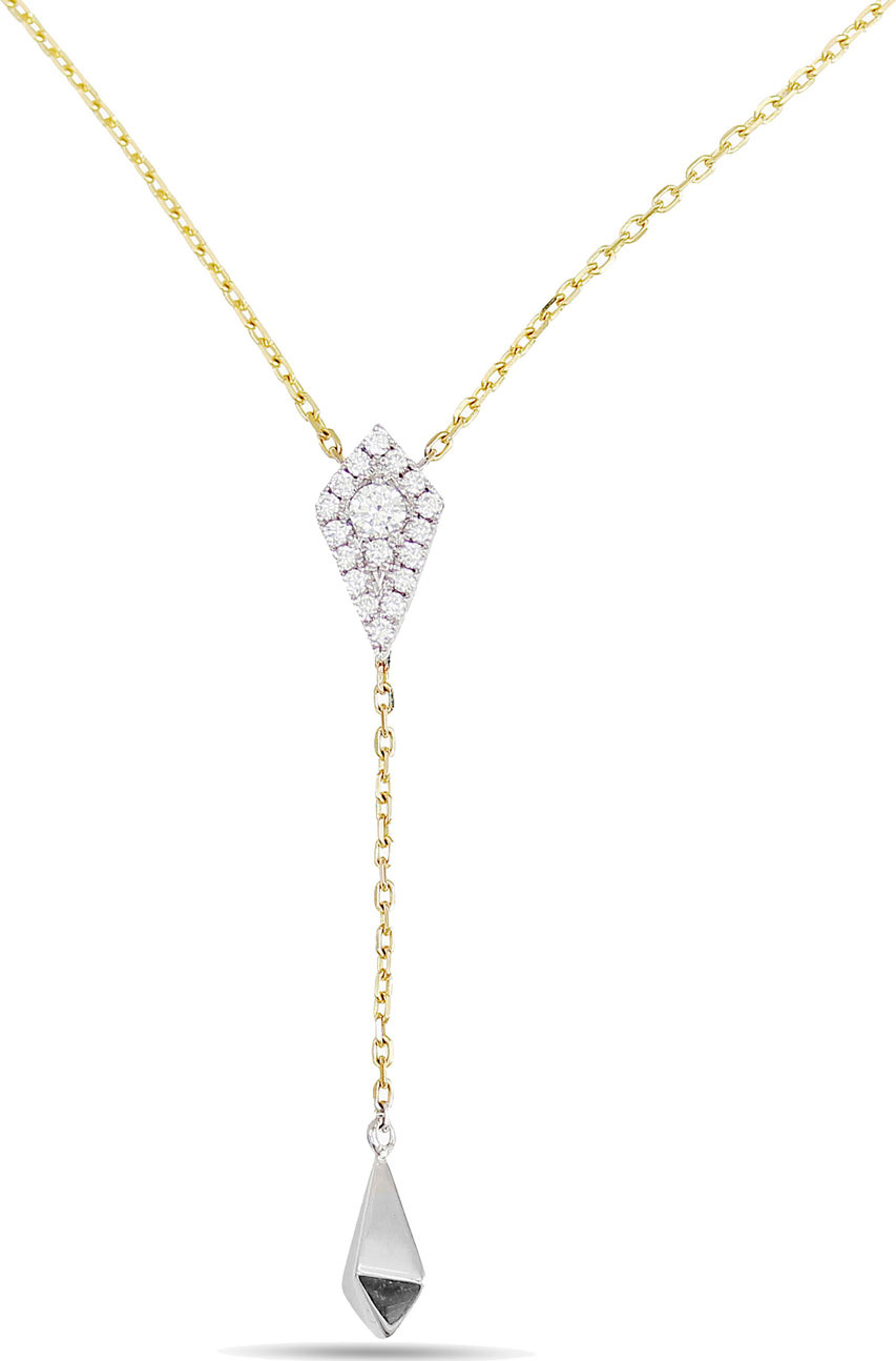 Frederic Sage 18k Gold Firenze Diamond Kite Lariat Necklace