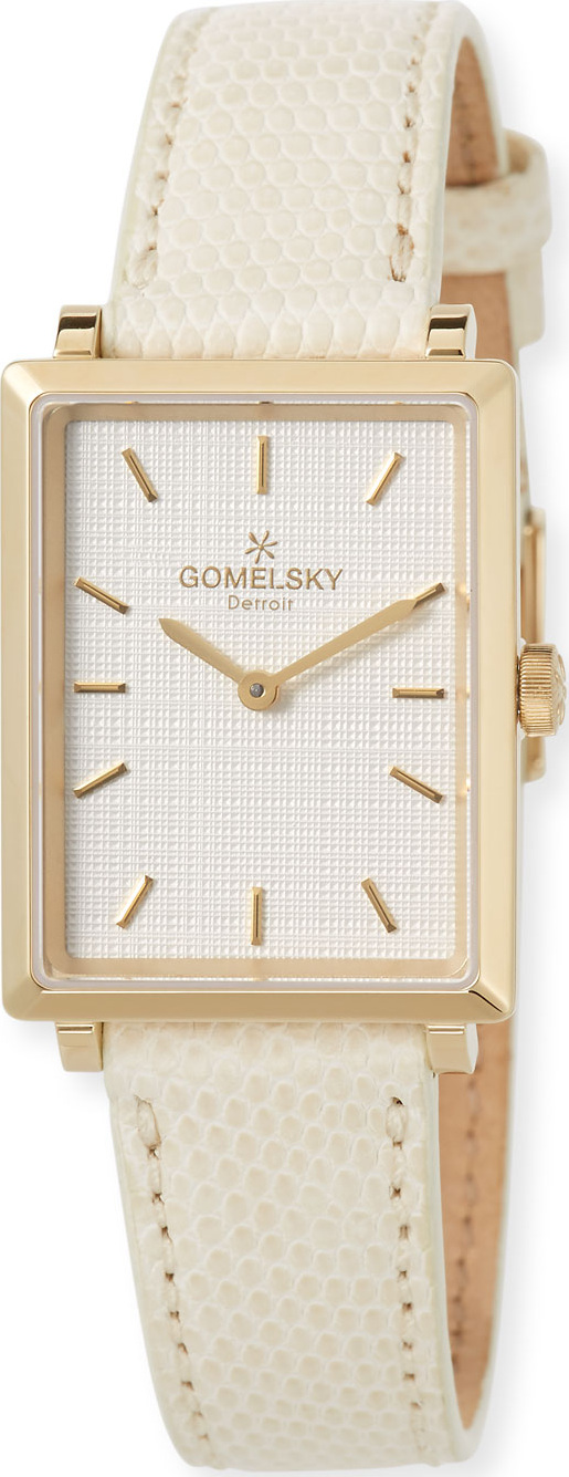 Gomelsky The Shirley 32mm Watch with Ivory Lizard Strap