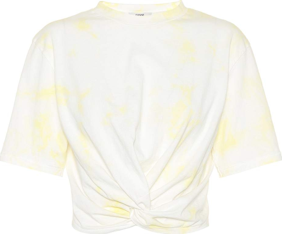 Ganni Cropped cotton T-shirt