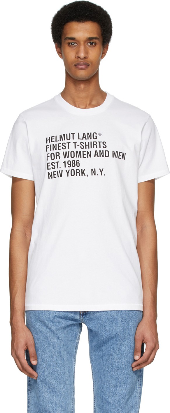 Helmut Lang White Standard Logo T-Shirt