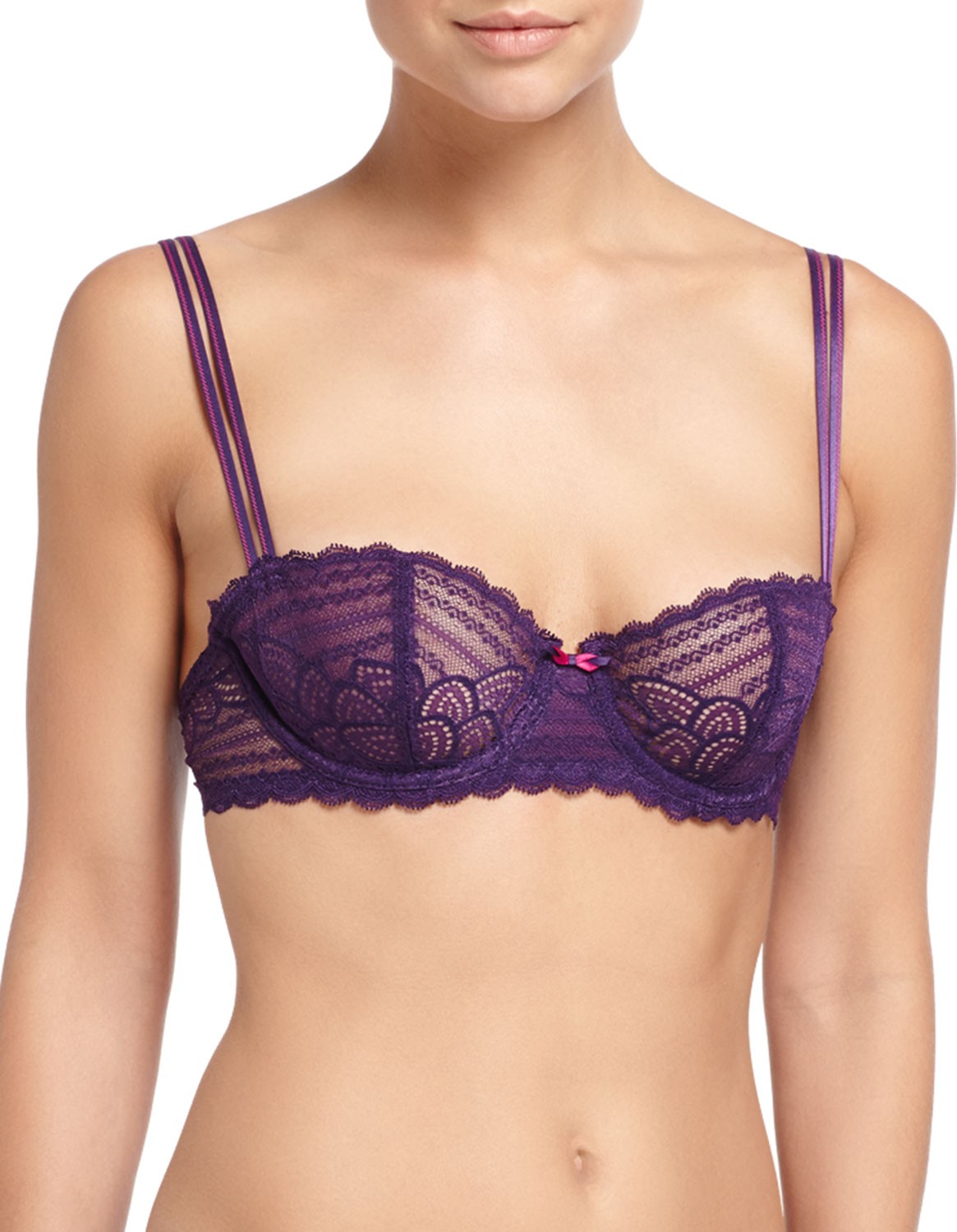 Chantelle Merci Lace Demi Bra, Parade Purple