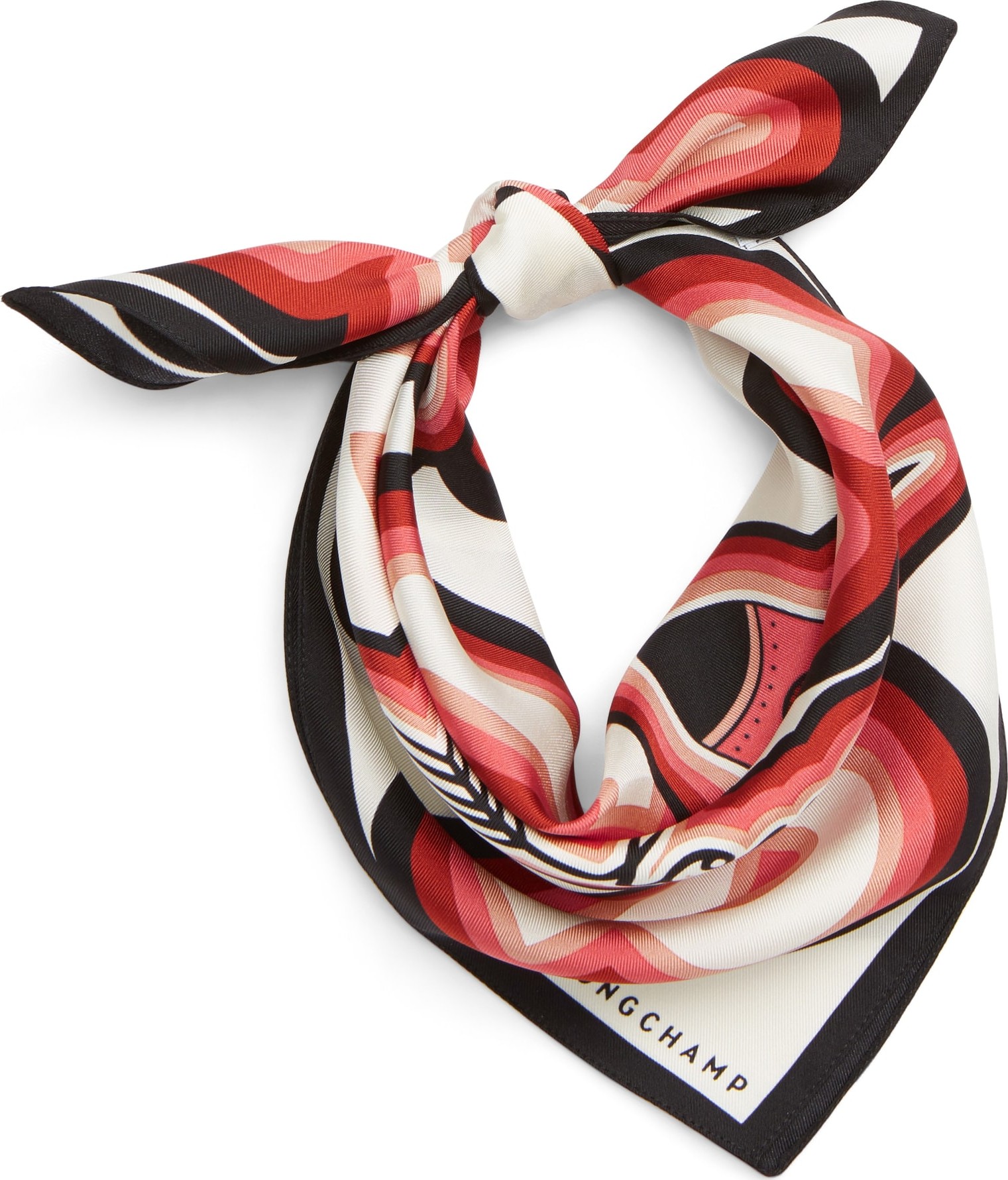 Longchamp Logo Silk Scarf