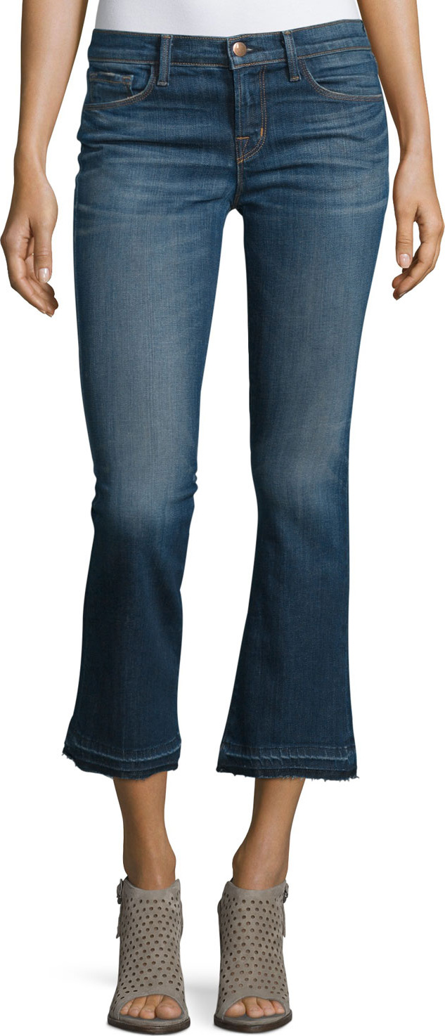 J BRAND Selena Cropped Boot-Cut Jeans, Blue