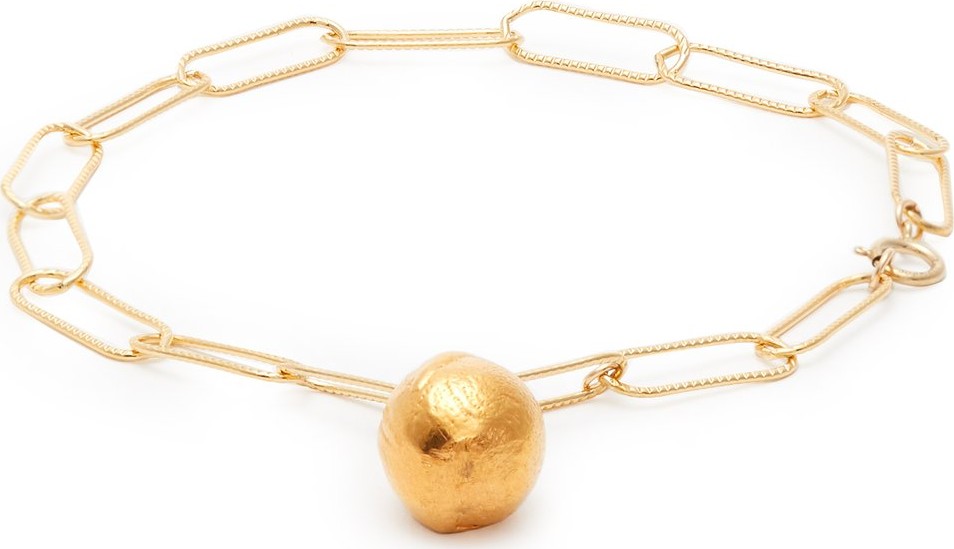 Alighieri Ball-charm 24kt gold-plated anklet