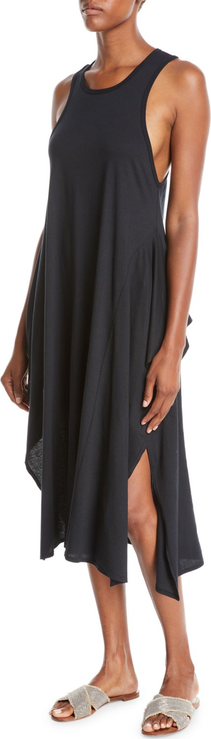 Stella McCartney 90s Tiered Racerback Coverup Midi Dress