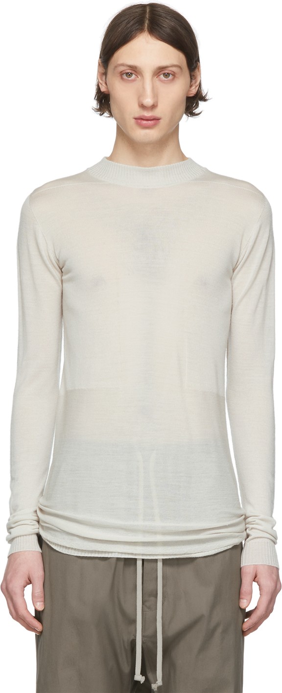 Rick Owens Beige Lupetto Sweater
