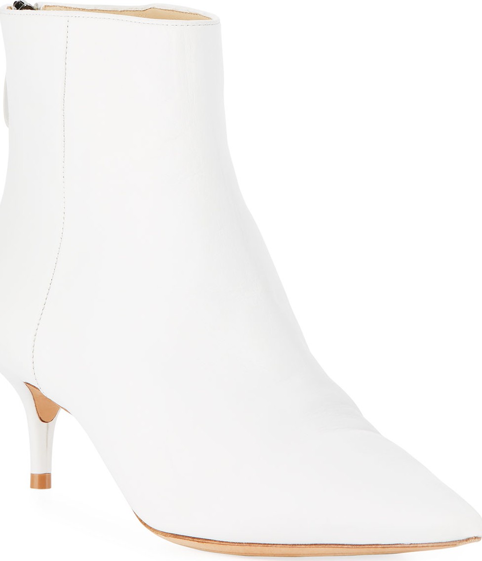 Alexandre Birman Kitti Point-Toe Leather Booties