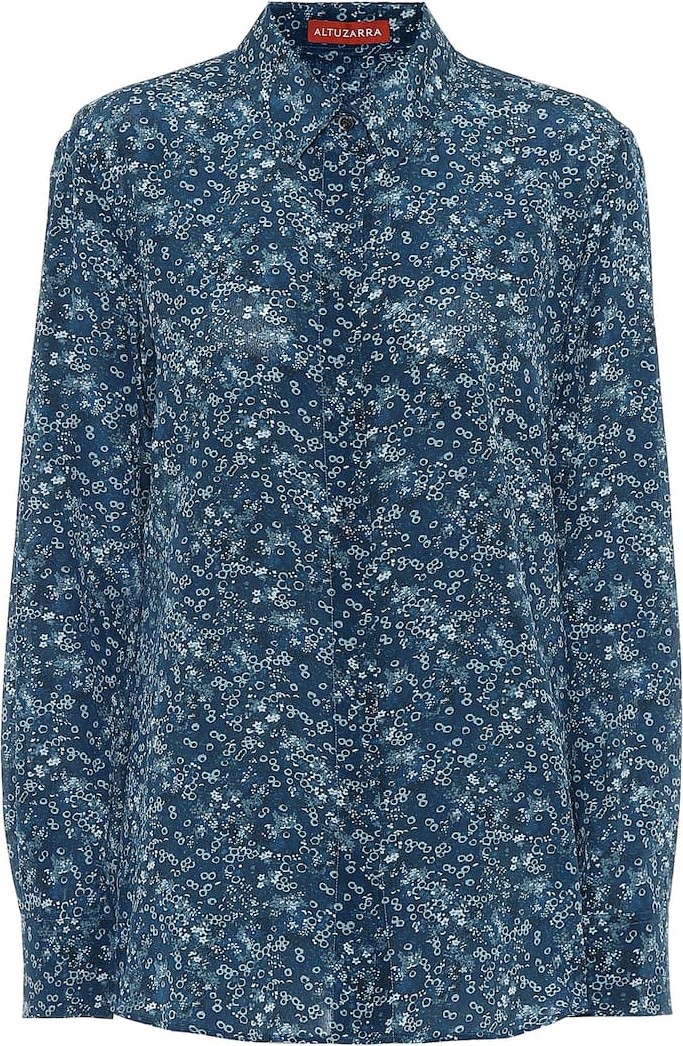 Altuzarra Chika printed silk-crêpe shirt