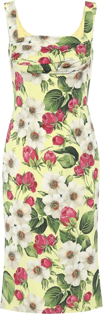 Dolce & Gabbana Floral stretch-silk dress
