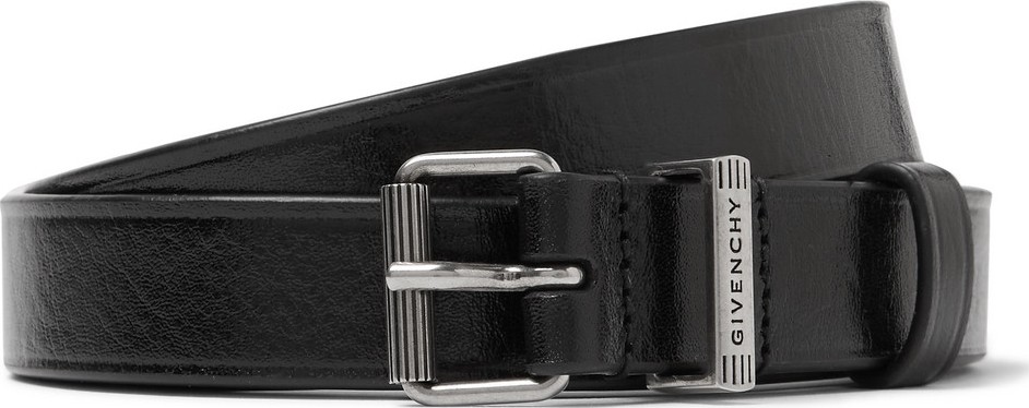 Givenchy 3cm Black Leather Belt
