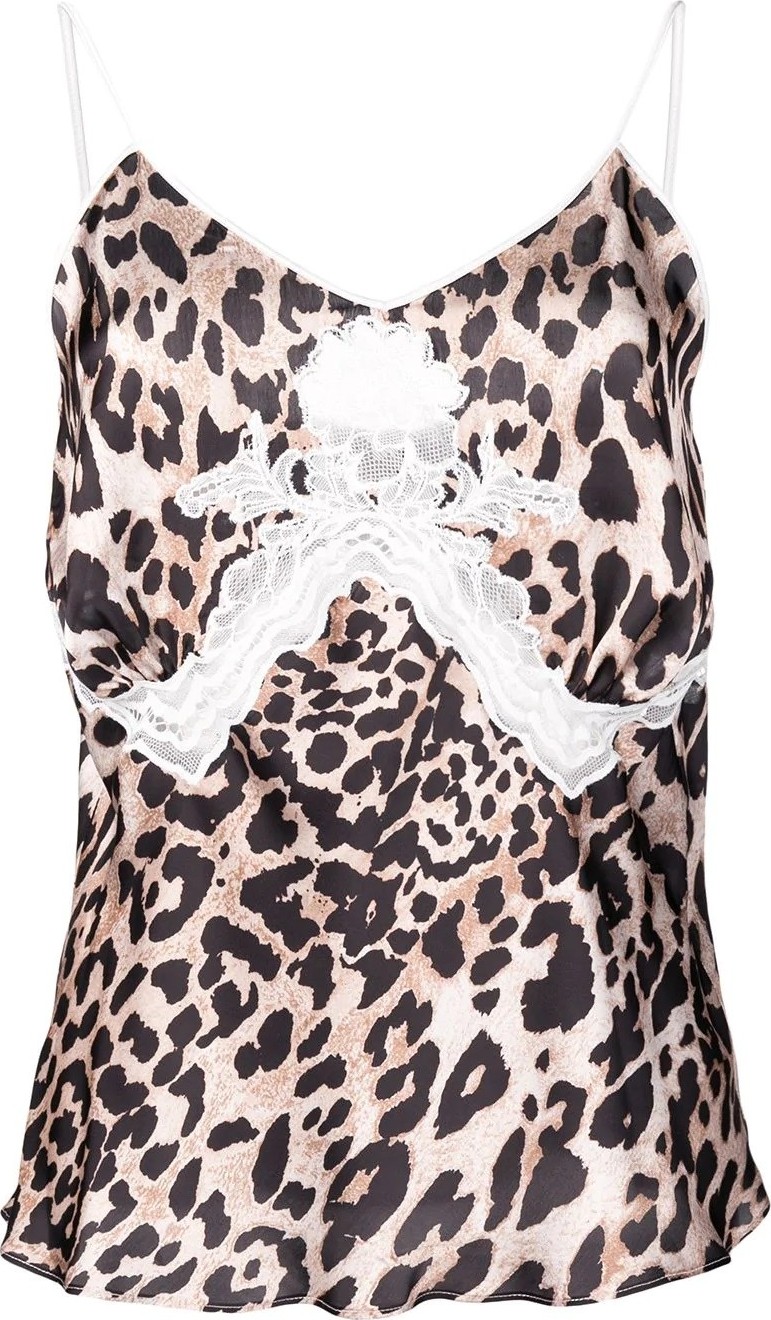 Paco Rabanne leopard print slip top