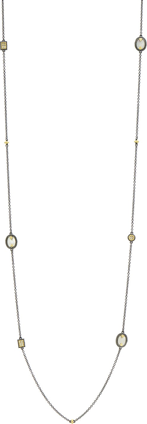 Freida Rothman Imperial Mother-of-Pearl Station Necklace