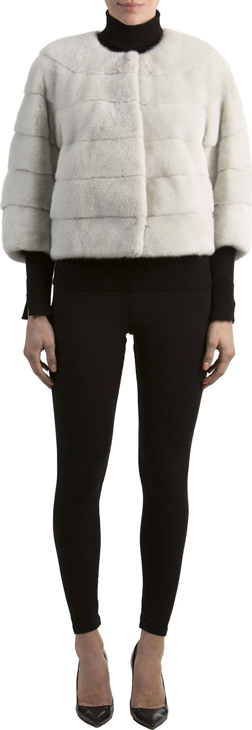 Gorski Mink Fur 3/4-Sleeve Jacket Gorski Mink Fur 3/4-Sleeve Jacket