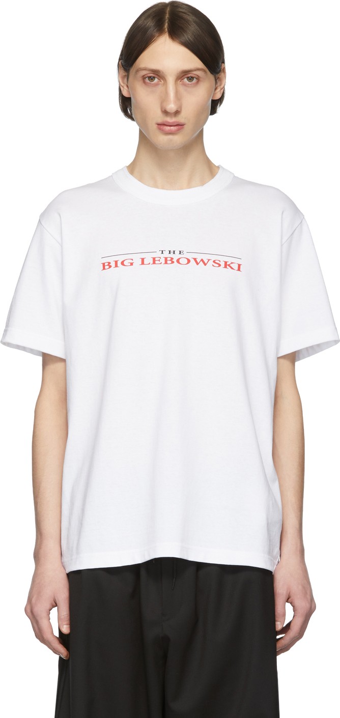 Sacai White & Red 'The Big Lebowski' T-Shirt Sacai White & Red 'The Big Lebowski' T-Shirt