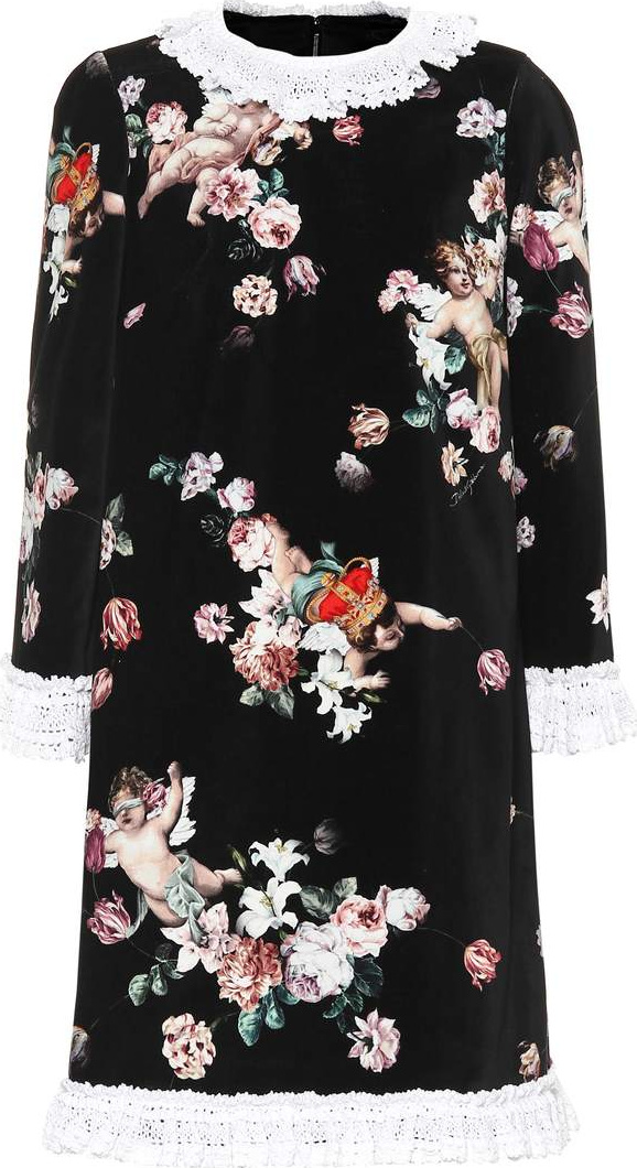 Dolce & Gabbana Floral velvet minidress