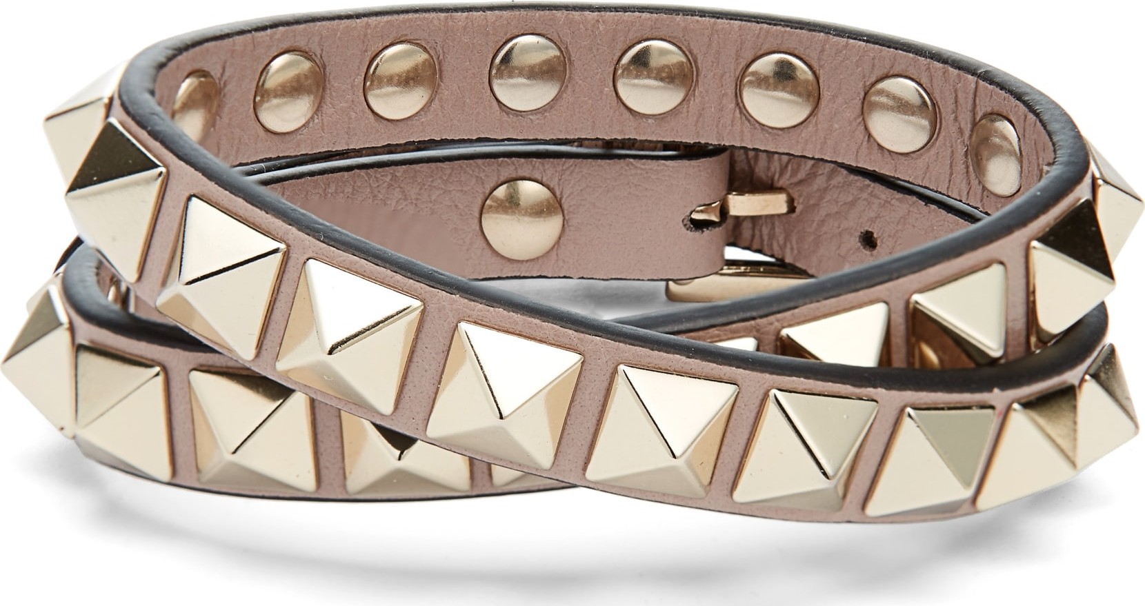Valentino GARAVANI No Limit Rockstud Leather Wrap Bracelet